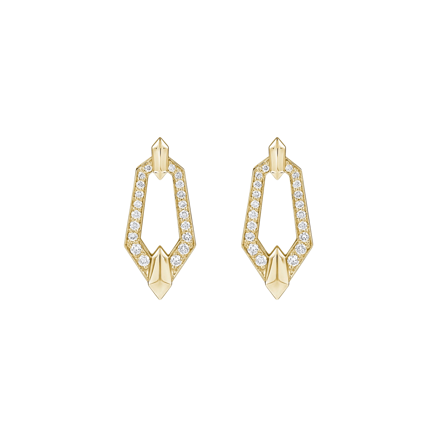 "ROCKET" DIAMOND EARRINGS LA PETITE TIE
0.615 CTW  18K Yellow Gold 