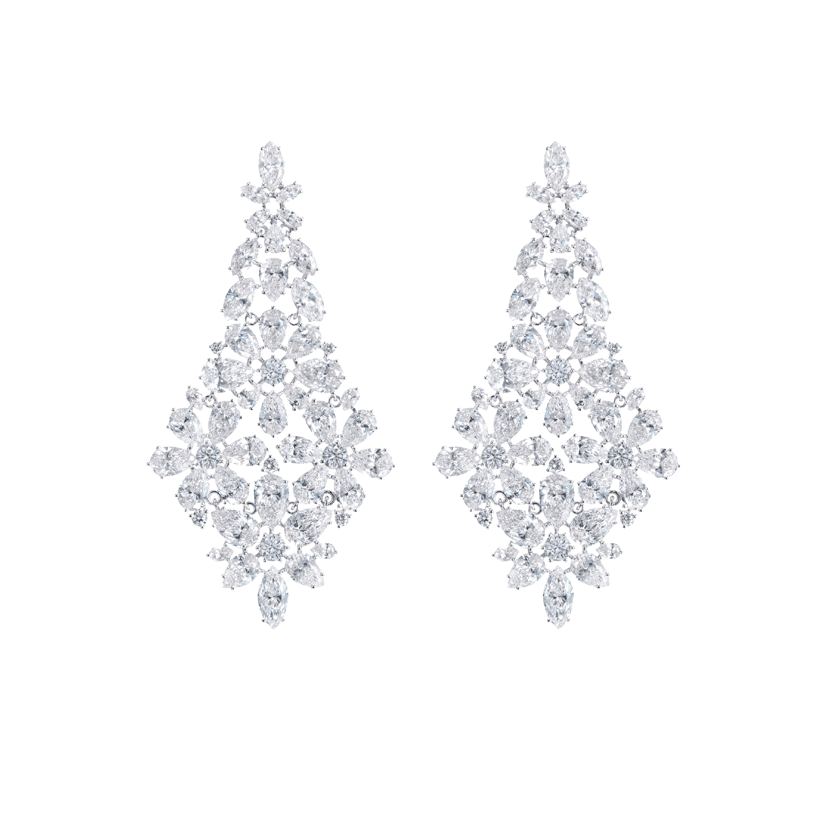 "ARA" DIAMOND EARRINGS / 40.55 CTW
18K White Gold

