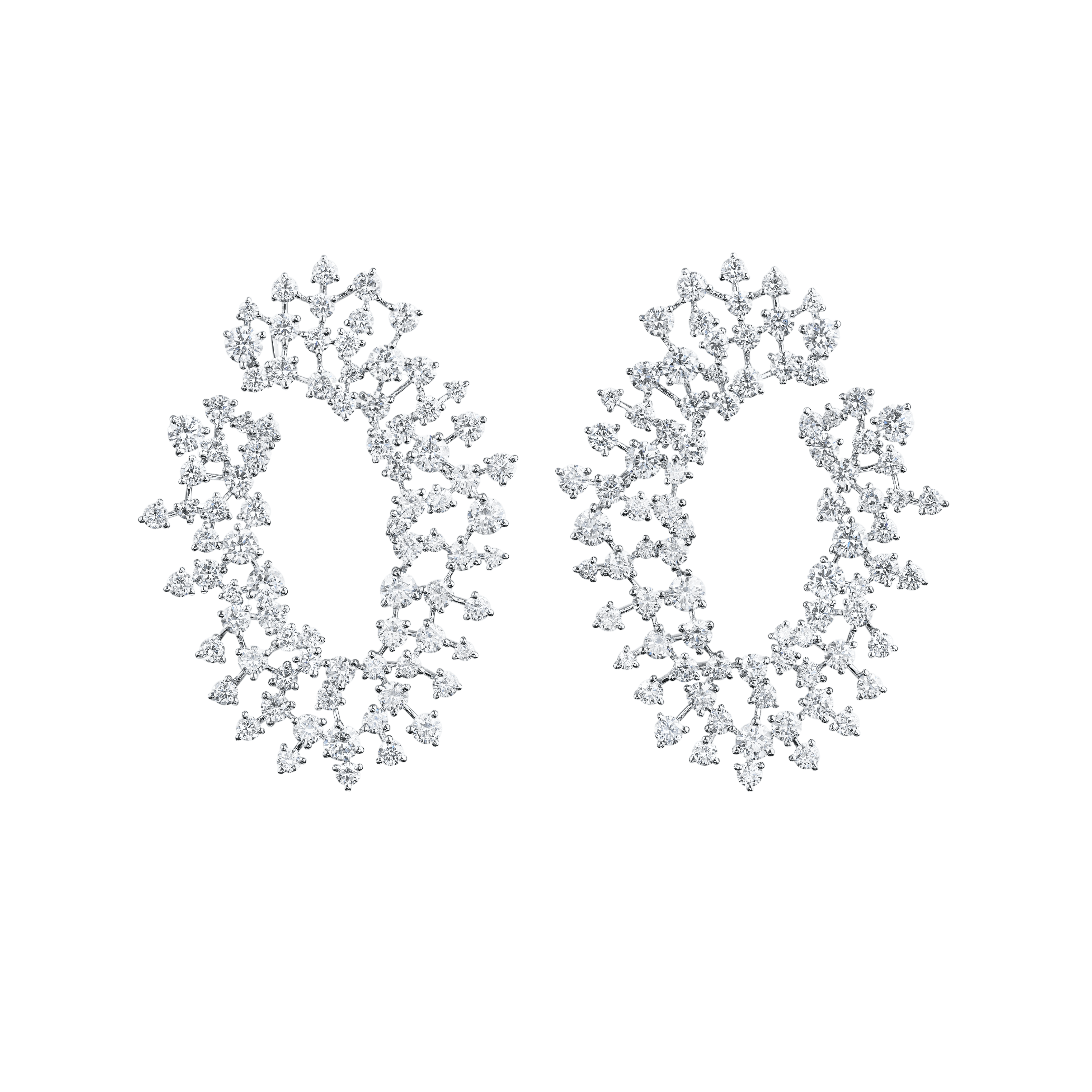 "THE HYADS" DIAMOND EARRINGS / 7.881 CTW 
18K White Gold

