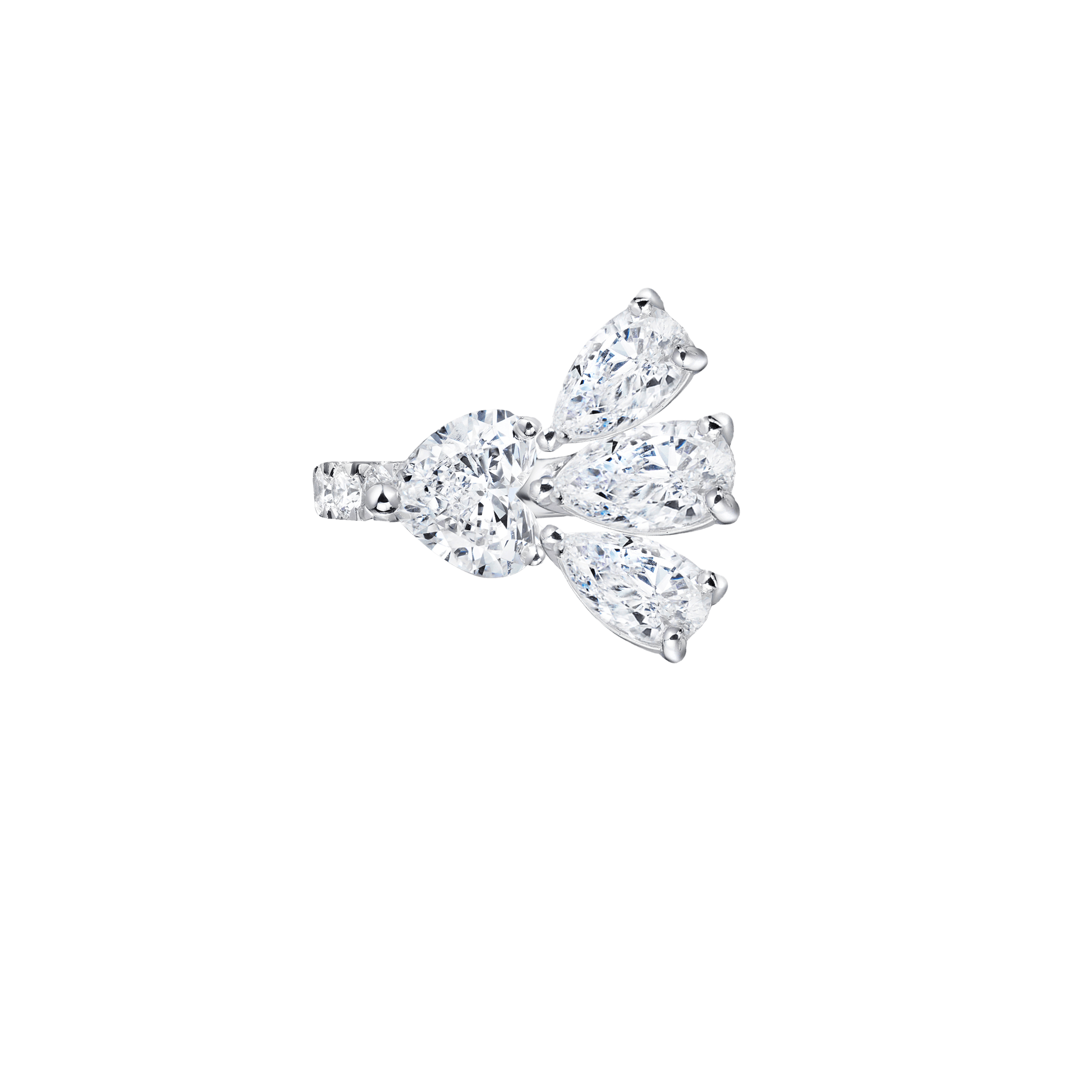 "WHITE COMET" WHITE DIAMOND EAR CUFF / 1.425CTW
18k White Gold
