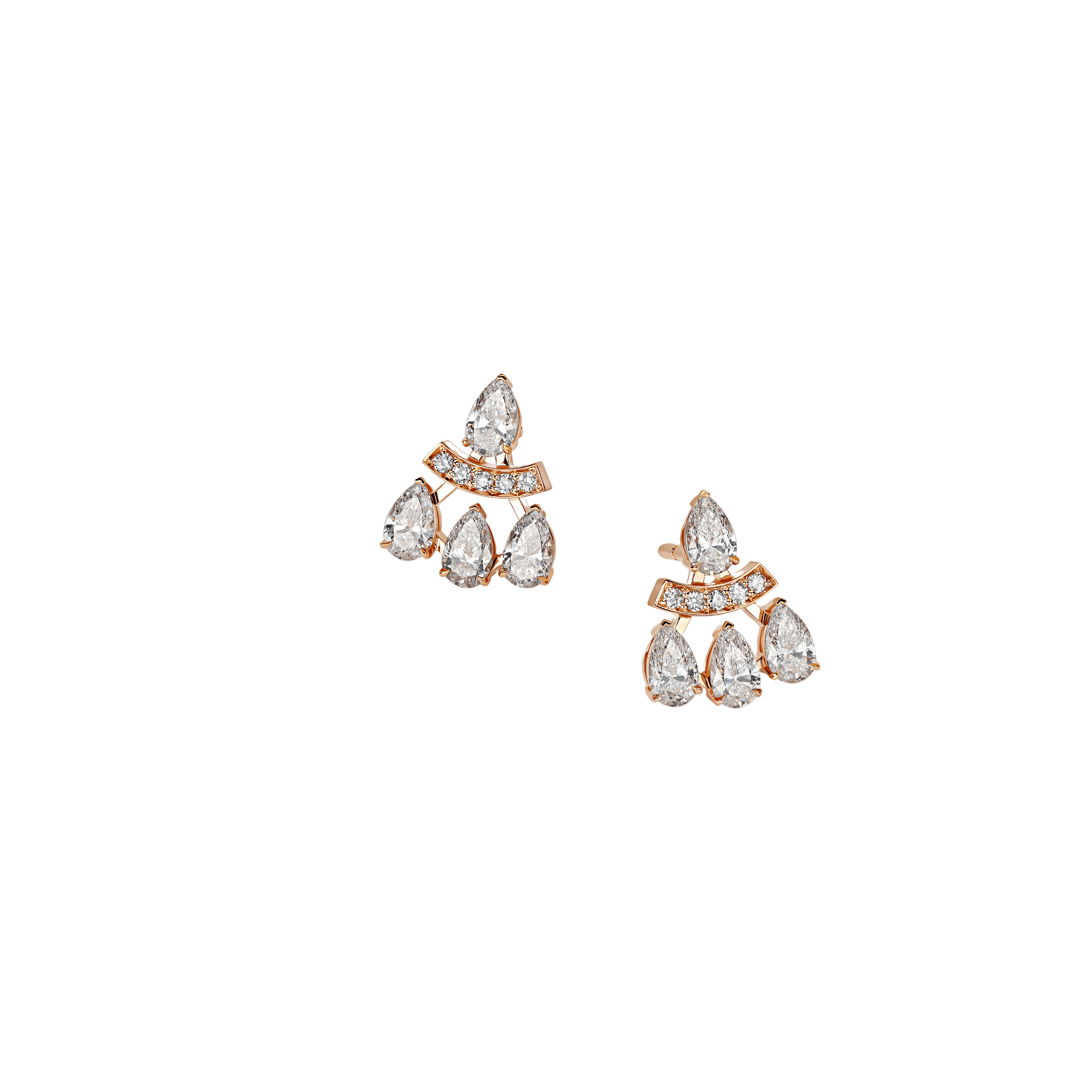 "SPACE TRILLION" DIAMOND EARRINGS / 1.471 CTW 
18k White Gold