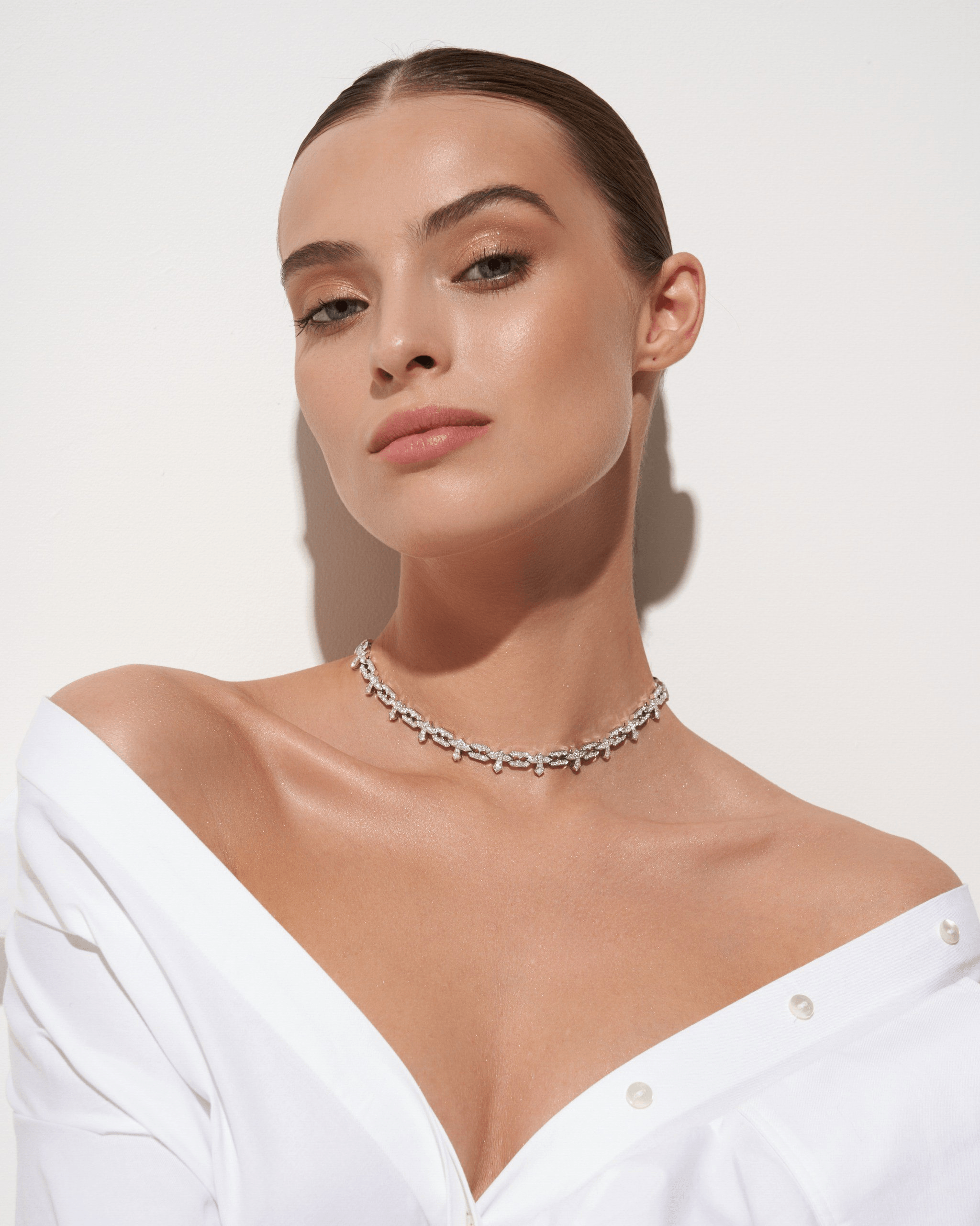 "COSMIC DANCE" DIAMOND CHOCKER / 5.3 CTW
18K White Gold
