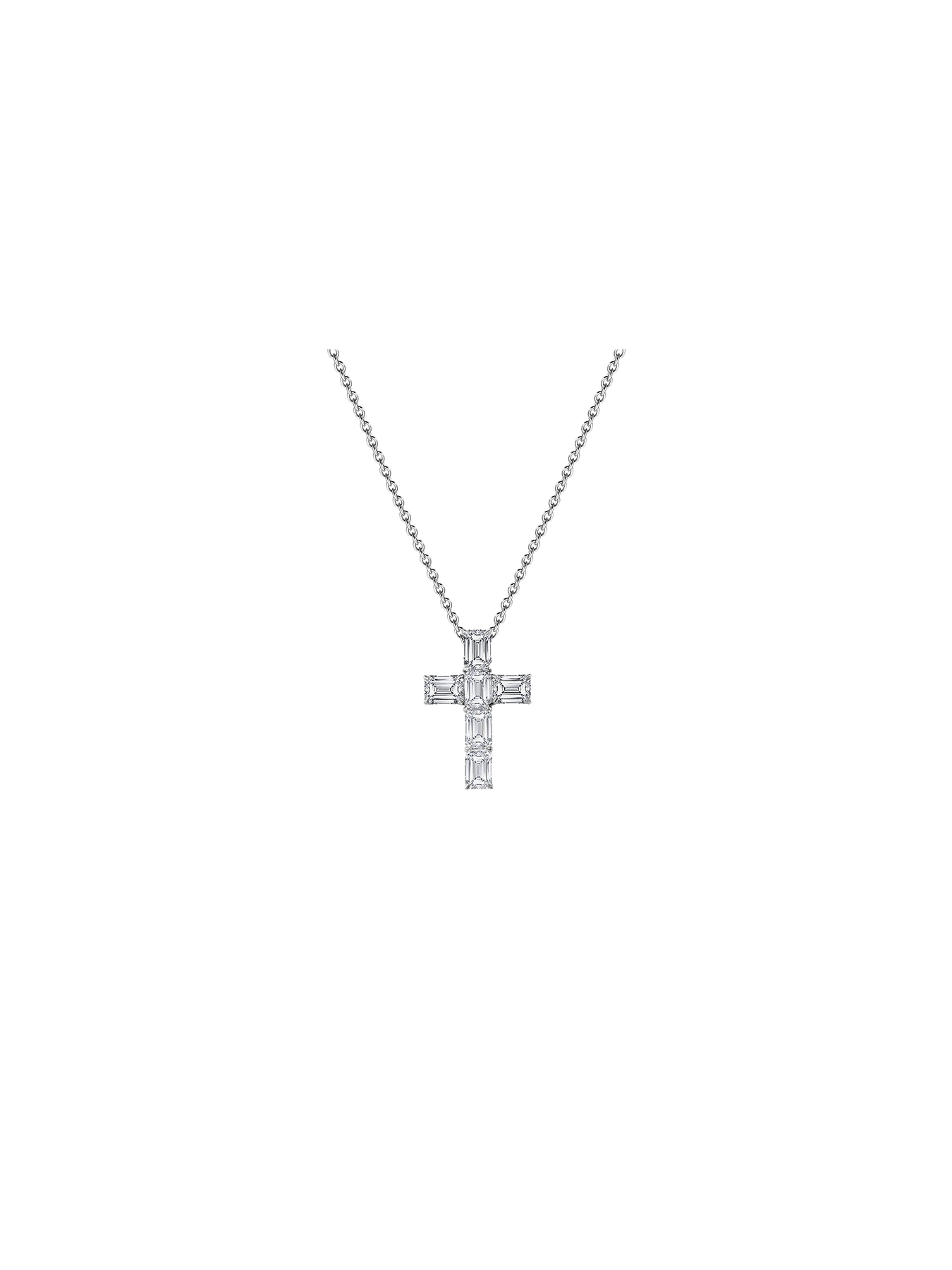 "CROSS" DIAMONDS NECKLACE / 1.158 CTW
18K White Gold
