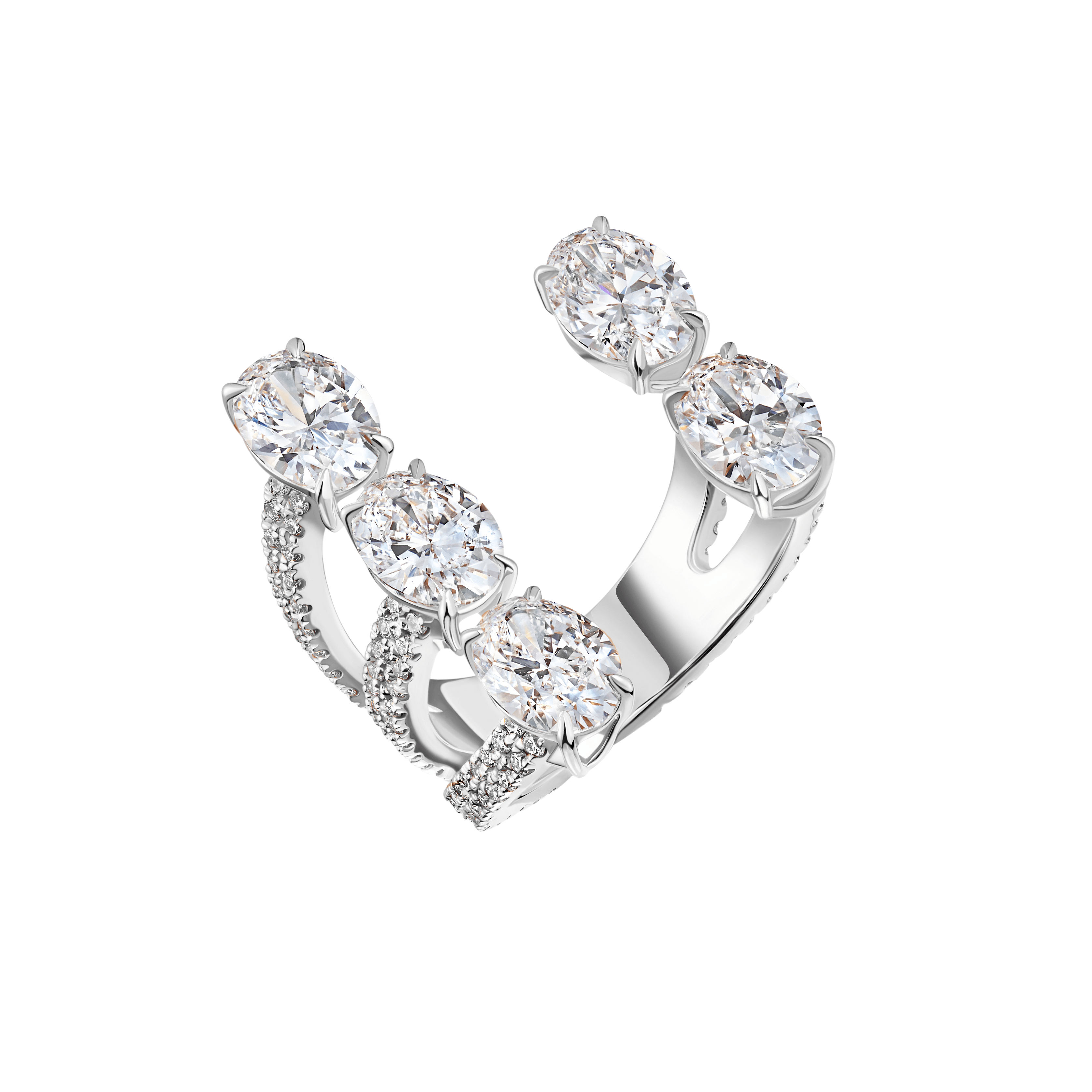 "THE ORBITS OF LIFE-1" DIAMOND HUG RING / 2.543 CTW
18K White Gold
