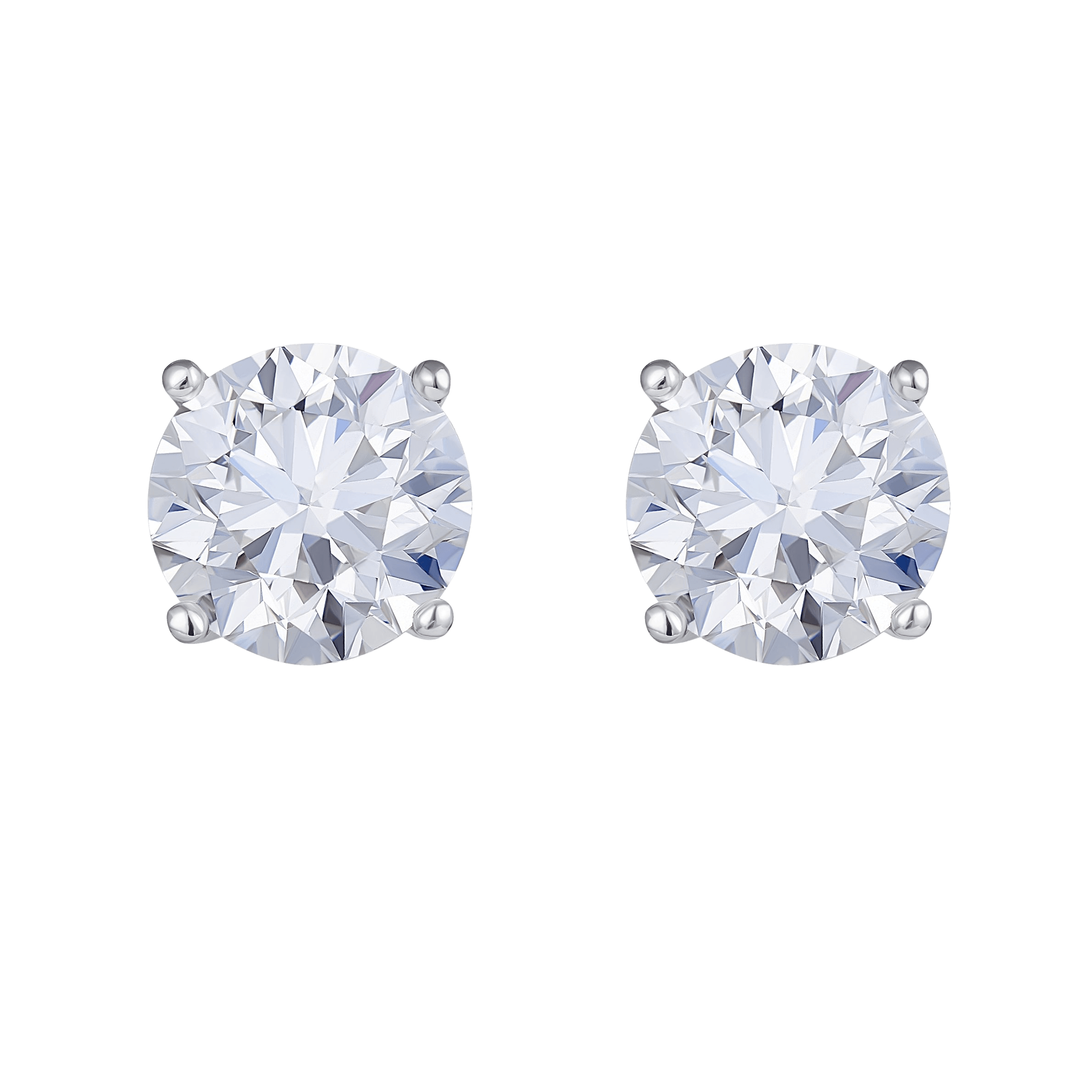 ROUND BRILLIANT STUDS
4.14 CTW 18K White Gold 