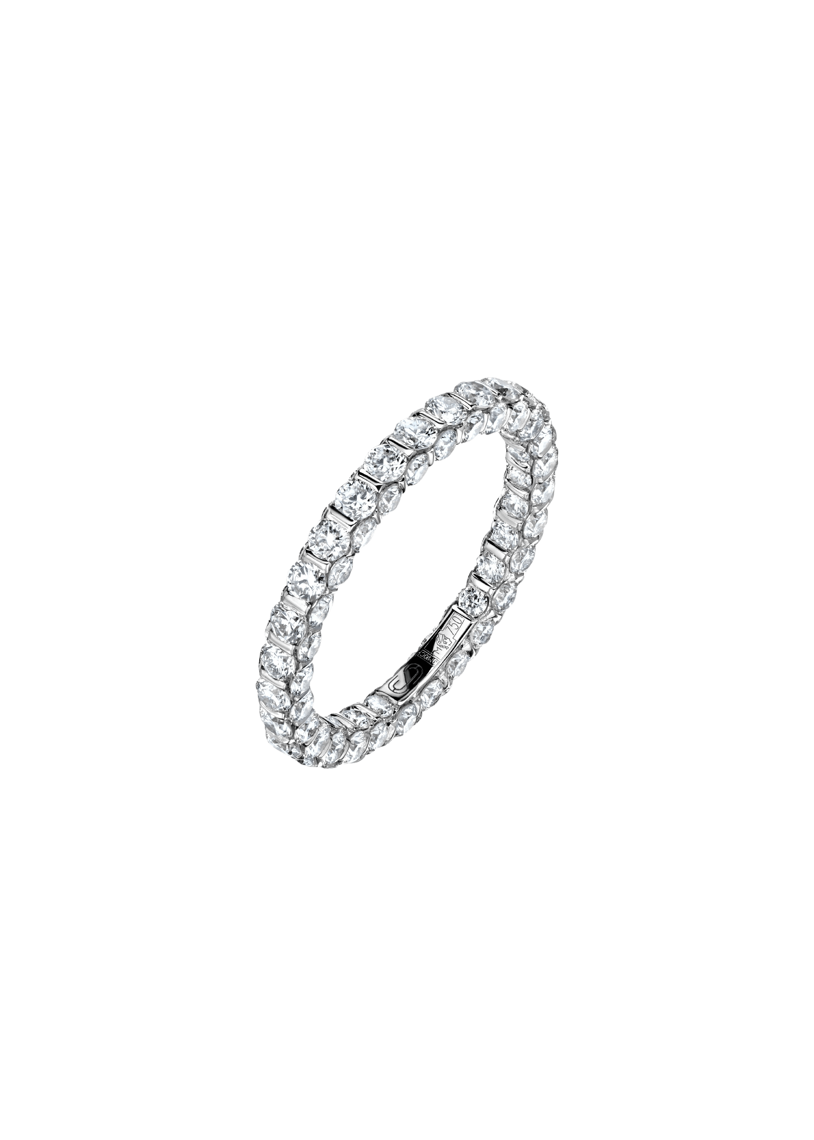 DIAMOND 3D ETERNITY BAND 109              
 2.135 CTW 18k White Gold