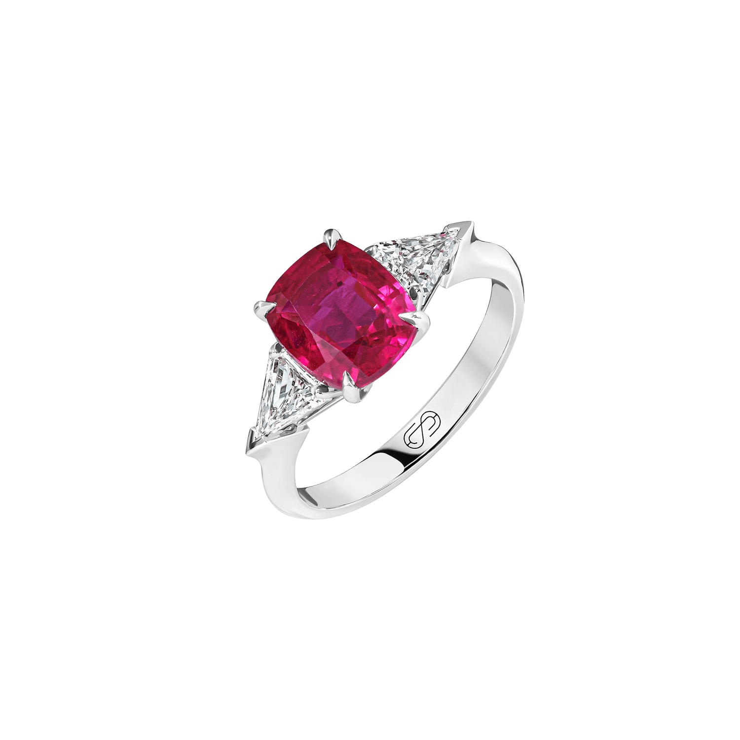 "COSMIC ROSE" RUBY RING   
18k White Gold