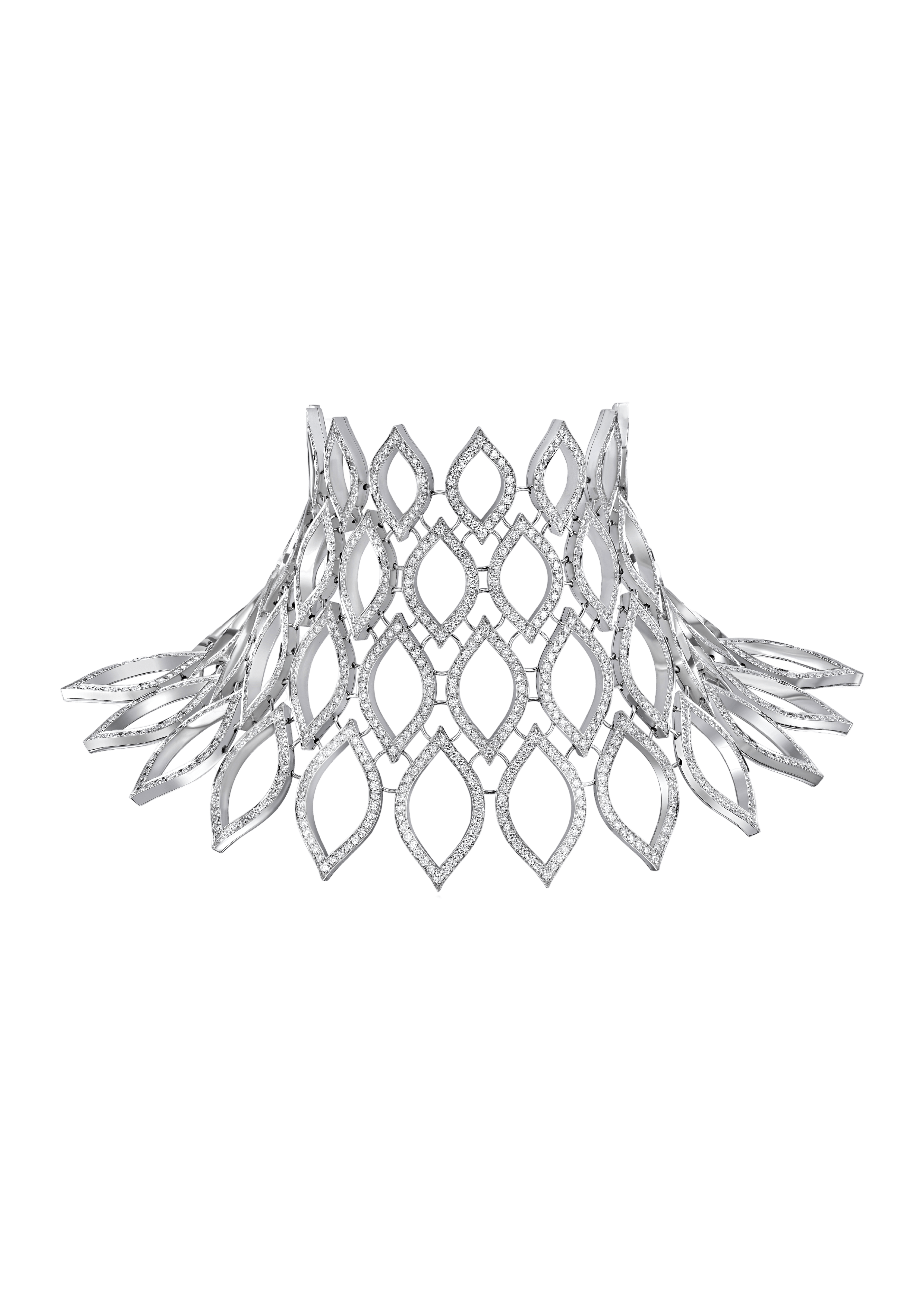 "FRACTALS" DIAMOND CUFF BRACELET / 14.47 CTW
18K White Gold