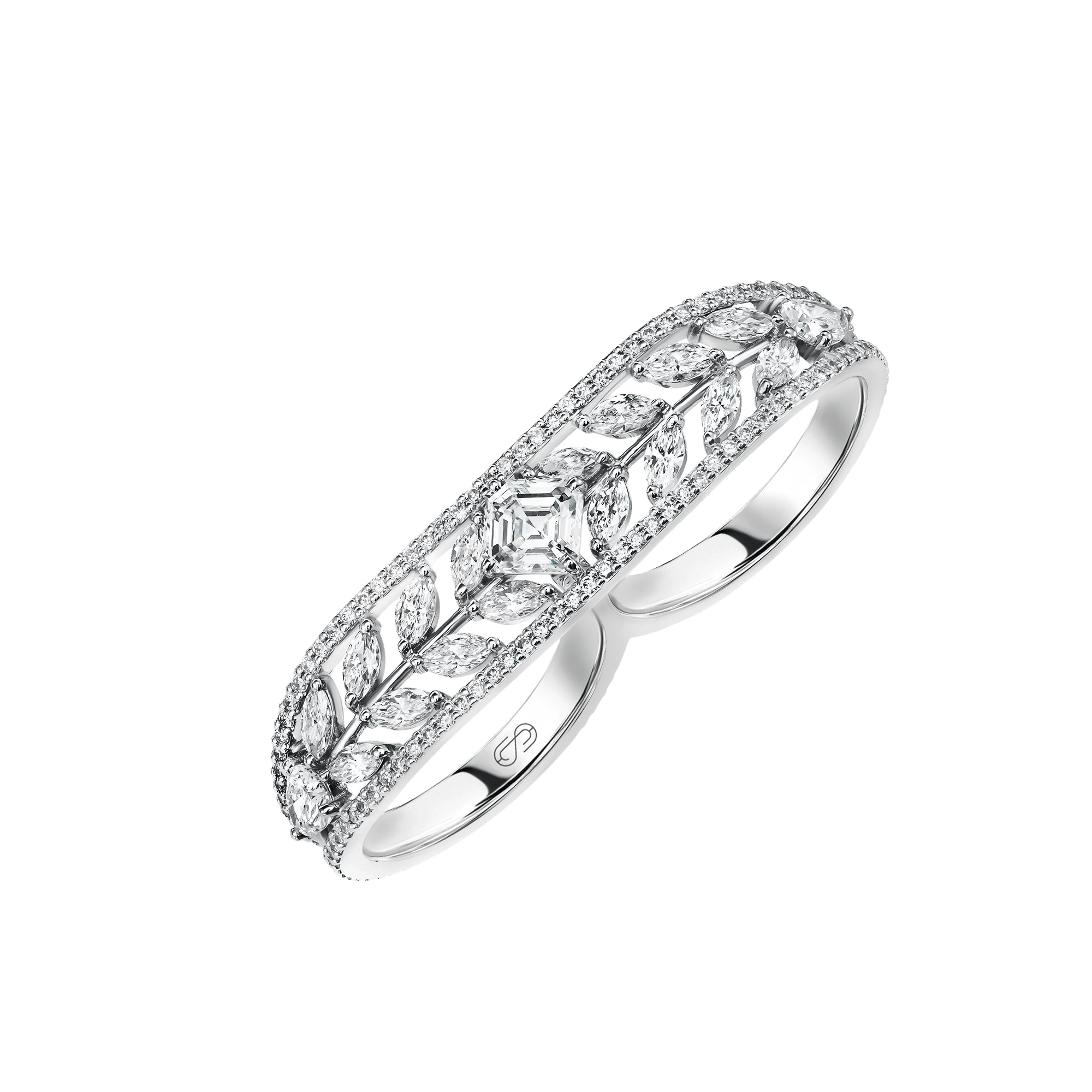 "THE EAR" DIAMOND DOUBLE RING / 3.57 CTW
18k White Gold
