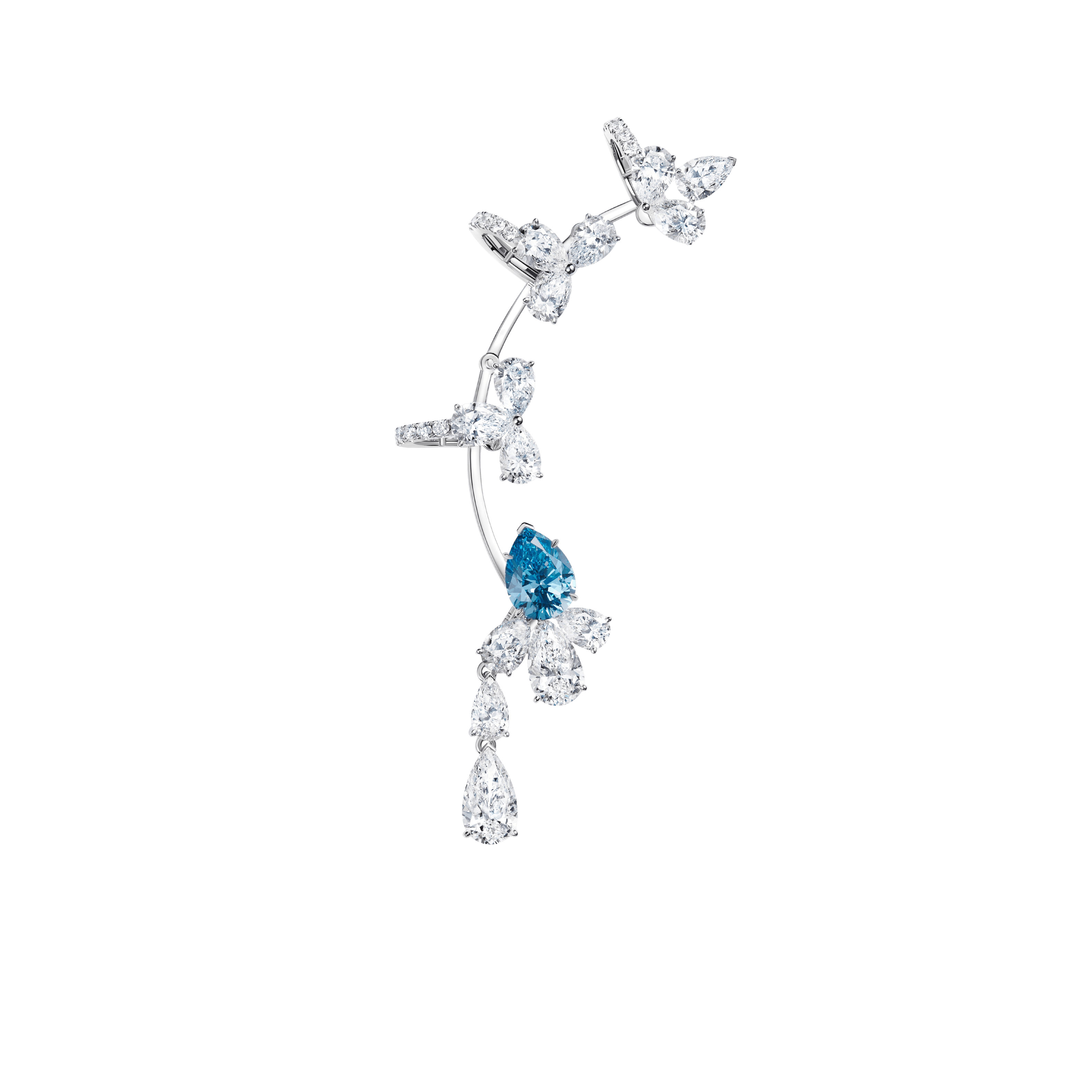 "SUPERNOVA DREAM" BLUE DIAMOND EARCUFF / 9.73 CTW
18k White Gold