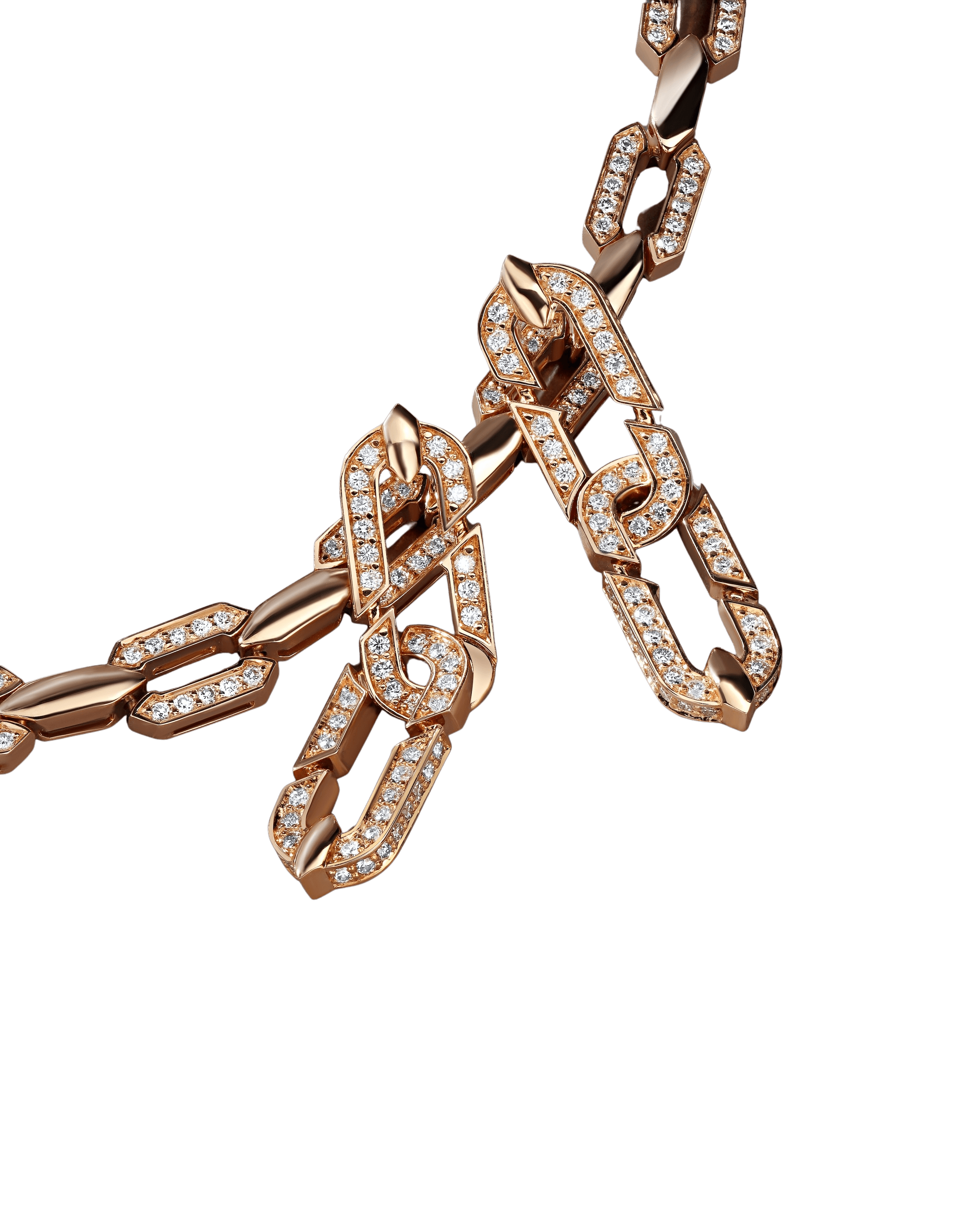 "ARMOR" DIAMOND EARRINGS DOUBLE
1.11 CTW 18K Rose Gold