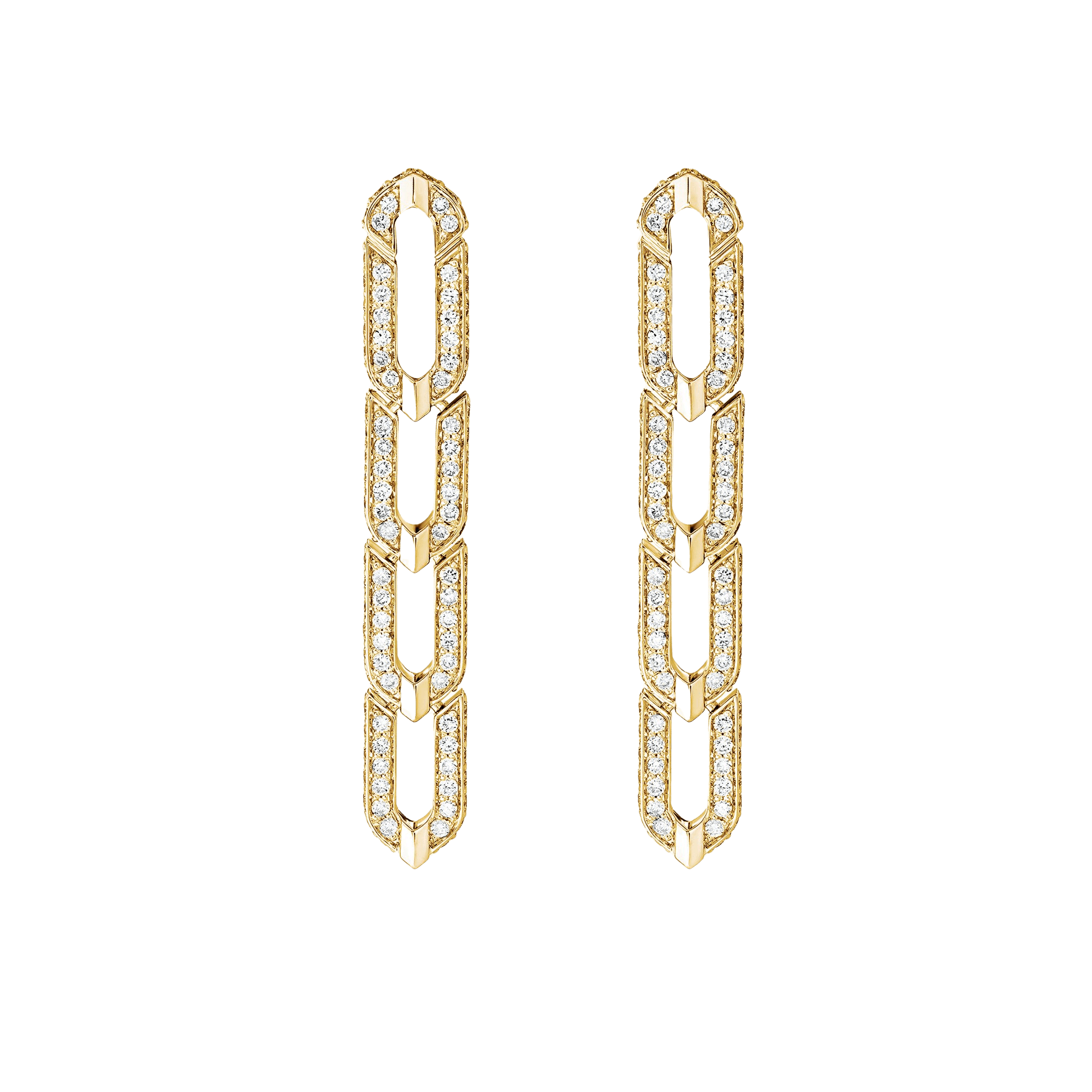 "ARMOR" DIAMOND EARRINGS LONG
1.785 CTW 18K Yellow Gold