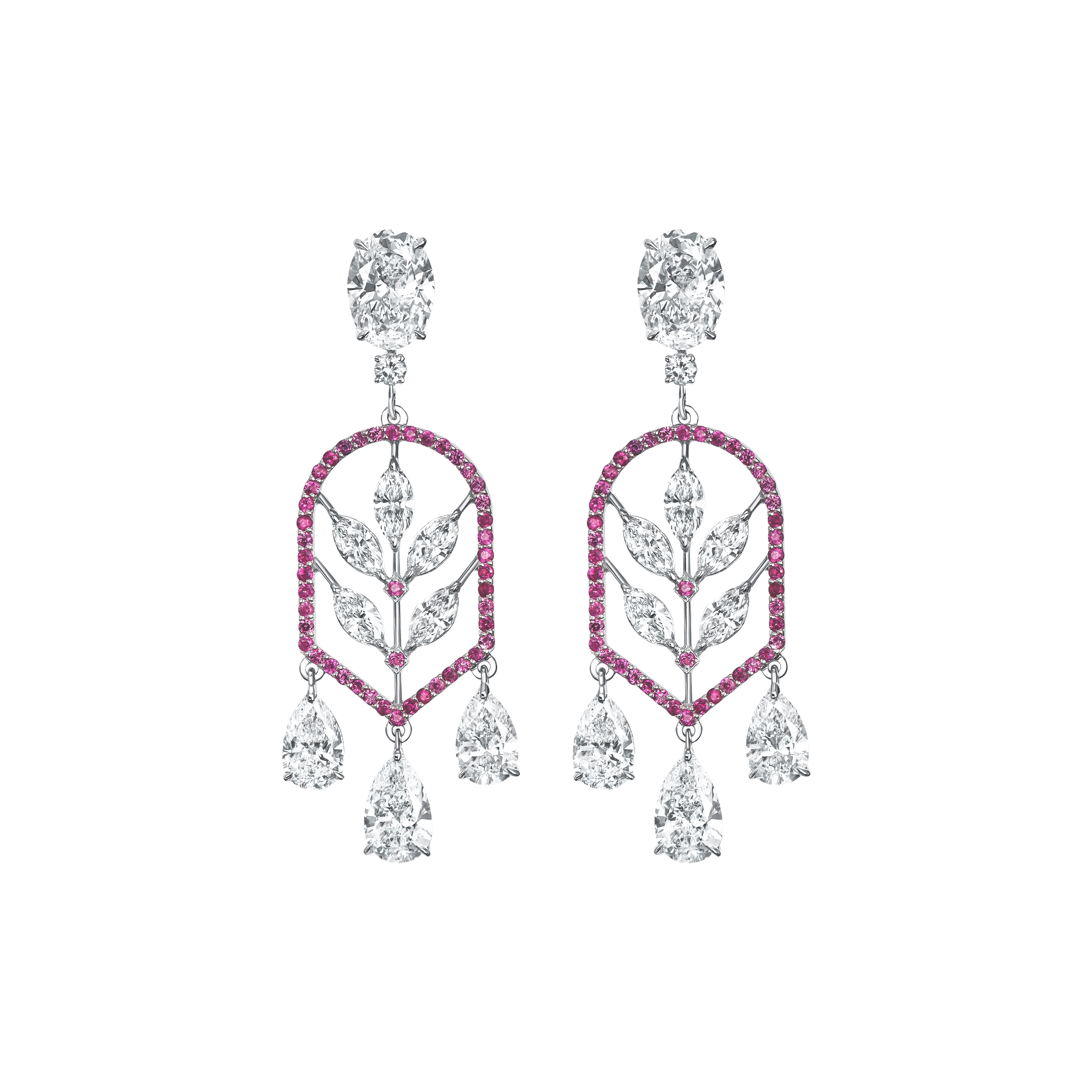 "WHEAT BELL" RUBY EARRINGS / 6.655 CTW
18K Yellow Gold