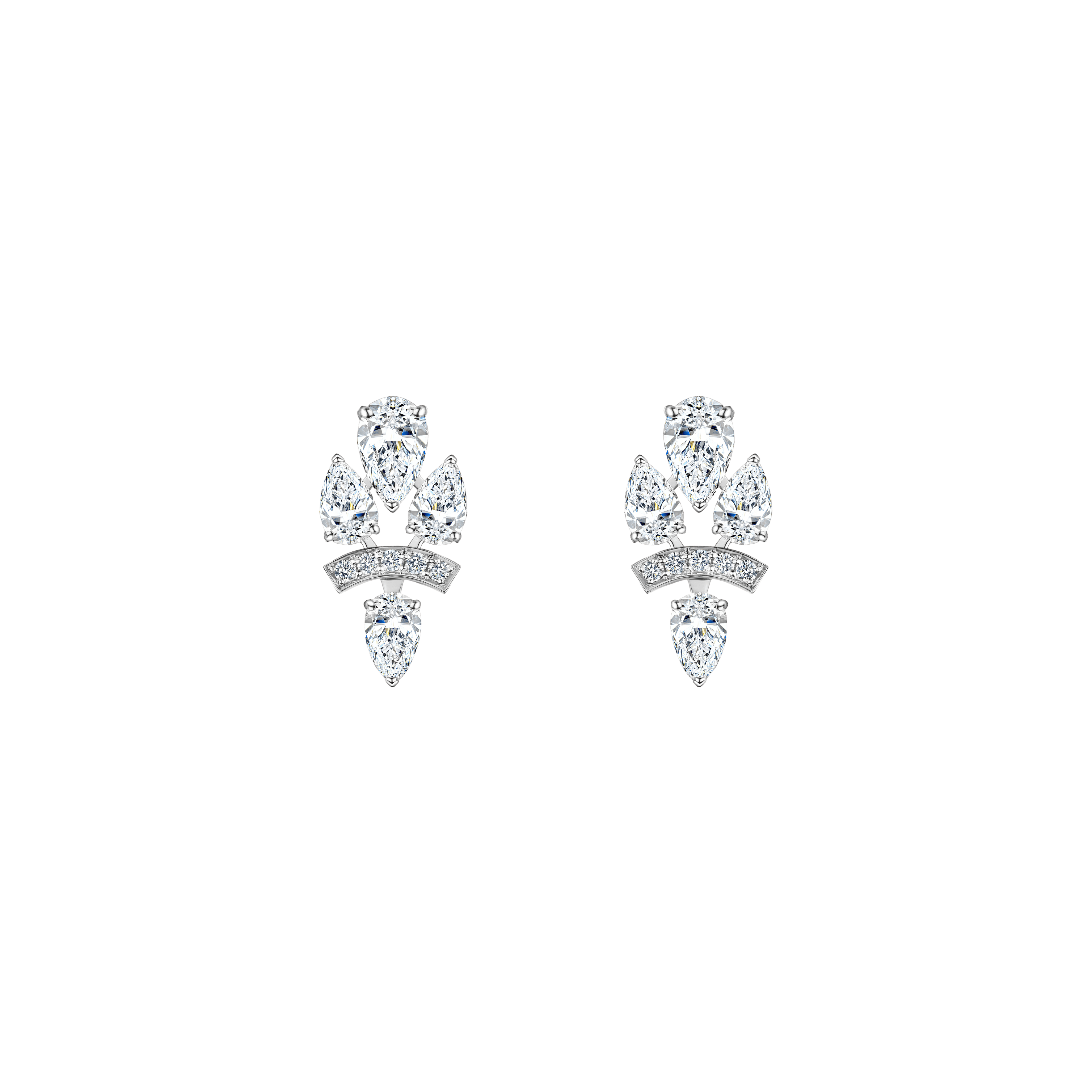 "POTOSTAR-2" DIAMOND EARRINGS / 1.839 CTW
18k White Gold