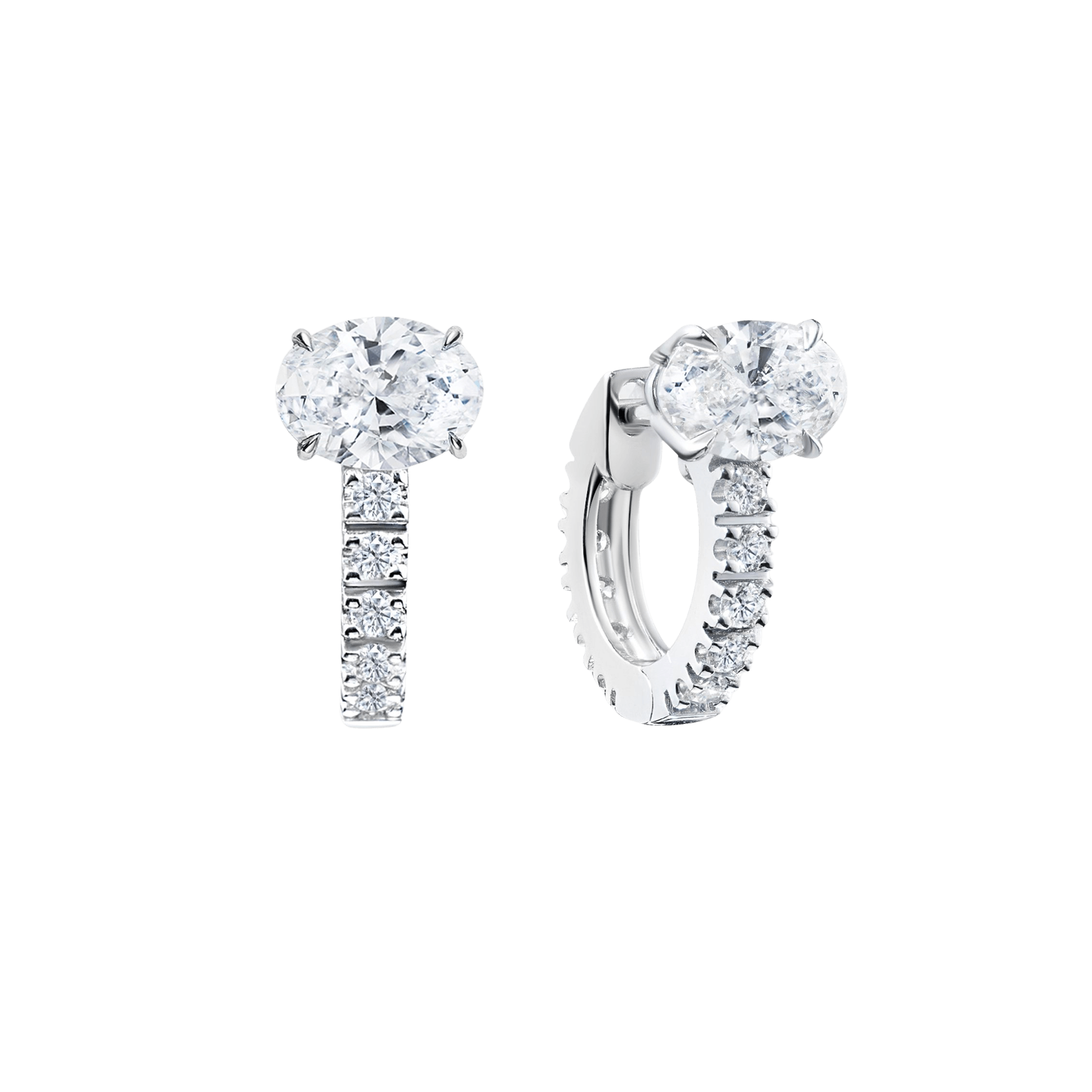 SMALL DIAMOND EARRINGS / 1.278 CTW
18K White Gold