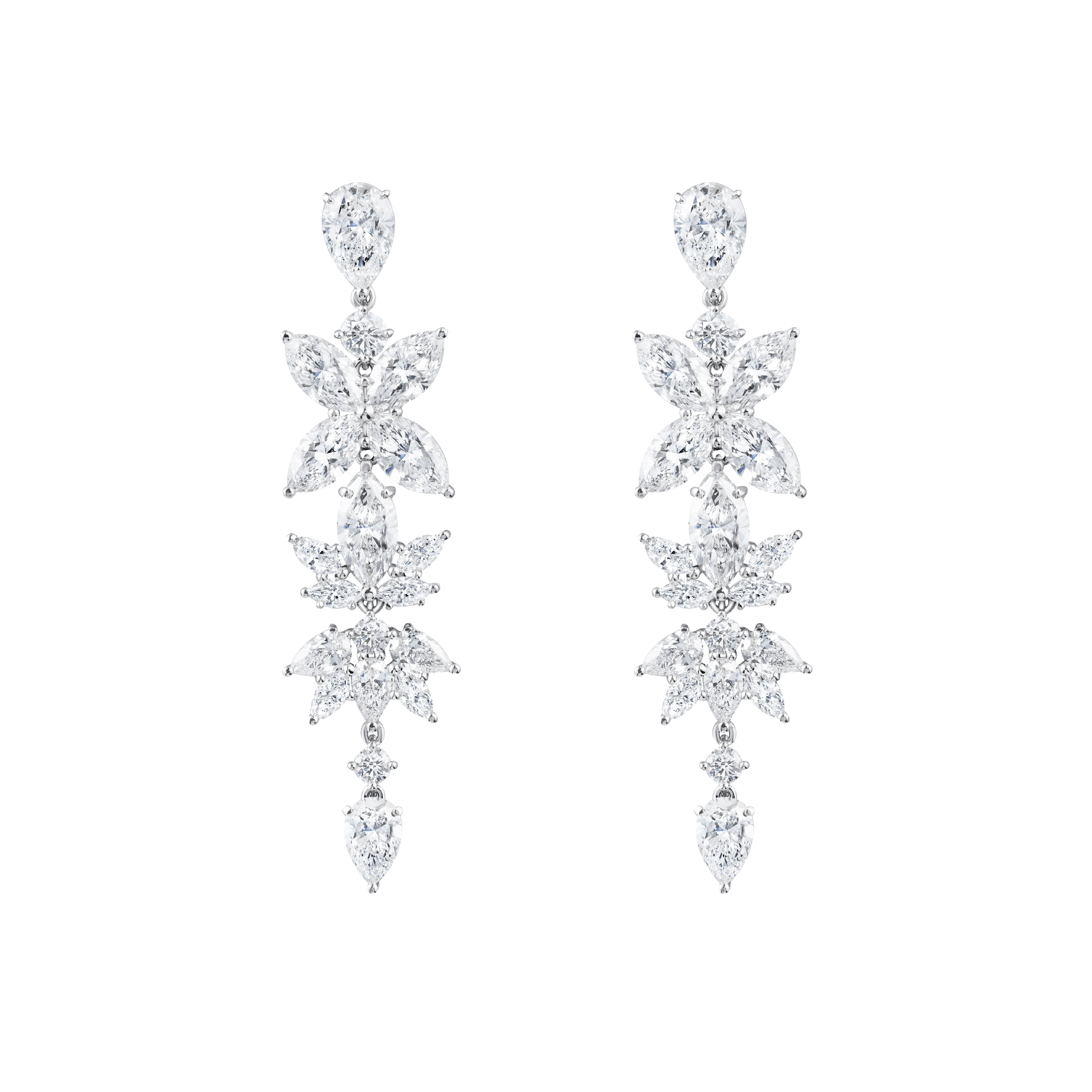 "LACE" DIAMOND EARRINGS / 11.461 CTW
18K White Gold