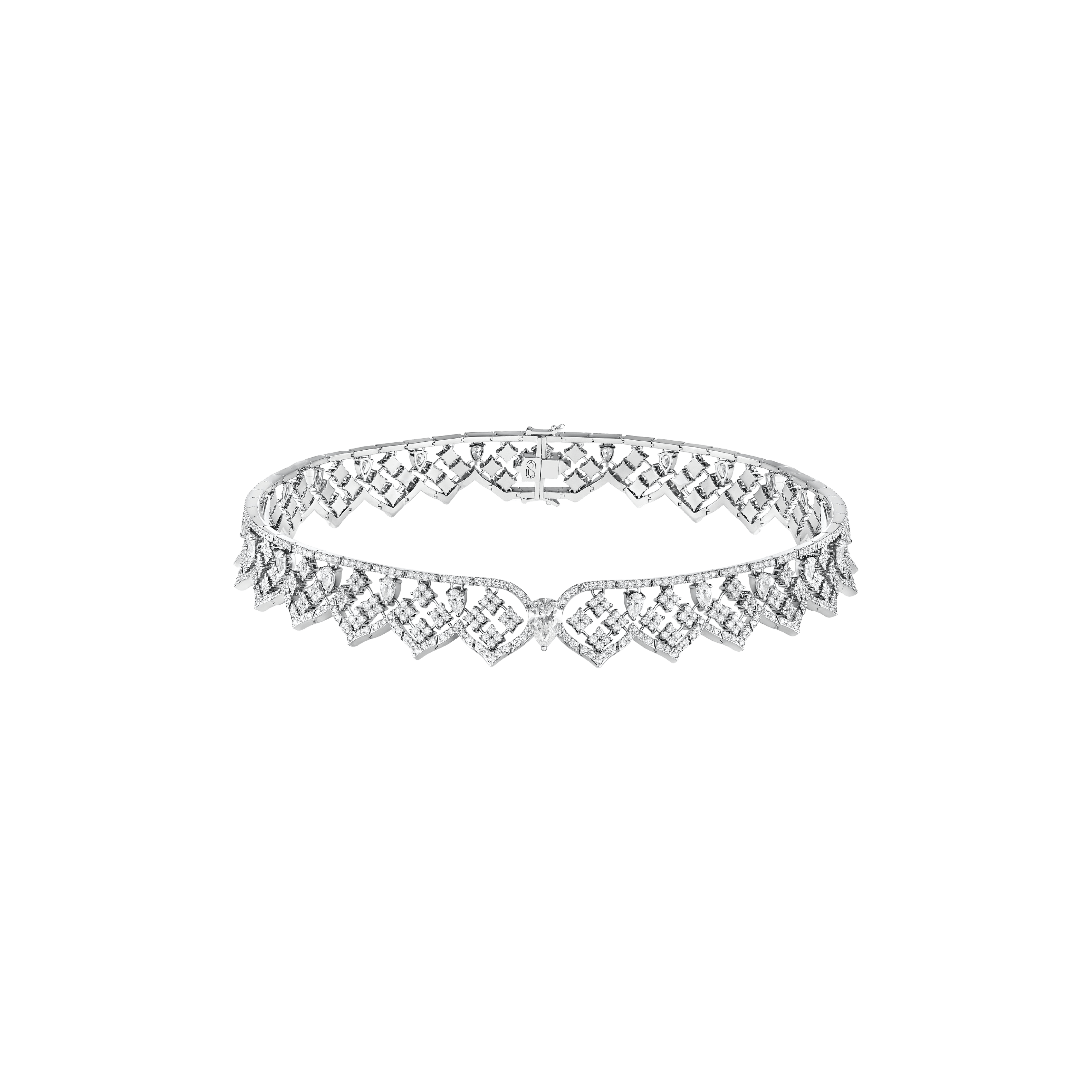 "MONISTO" DIAMOND CHOCKER / 16.164 CTW
18K White Gold