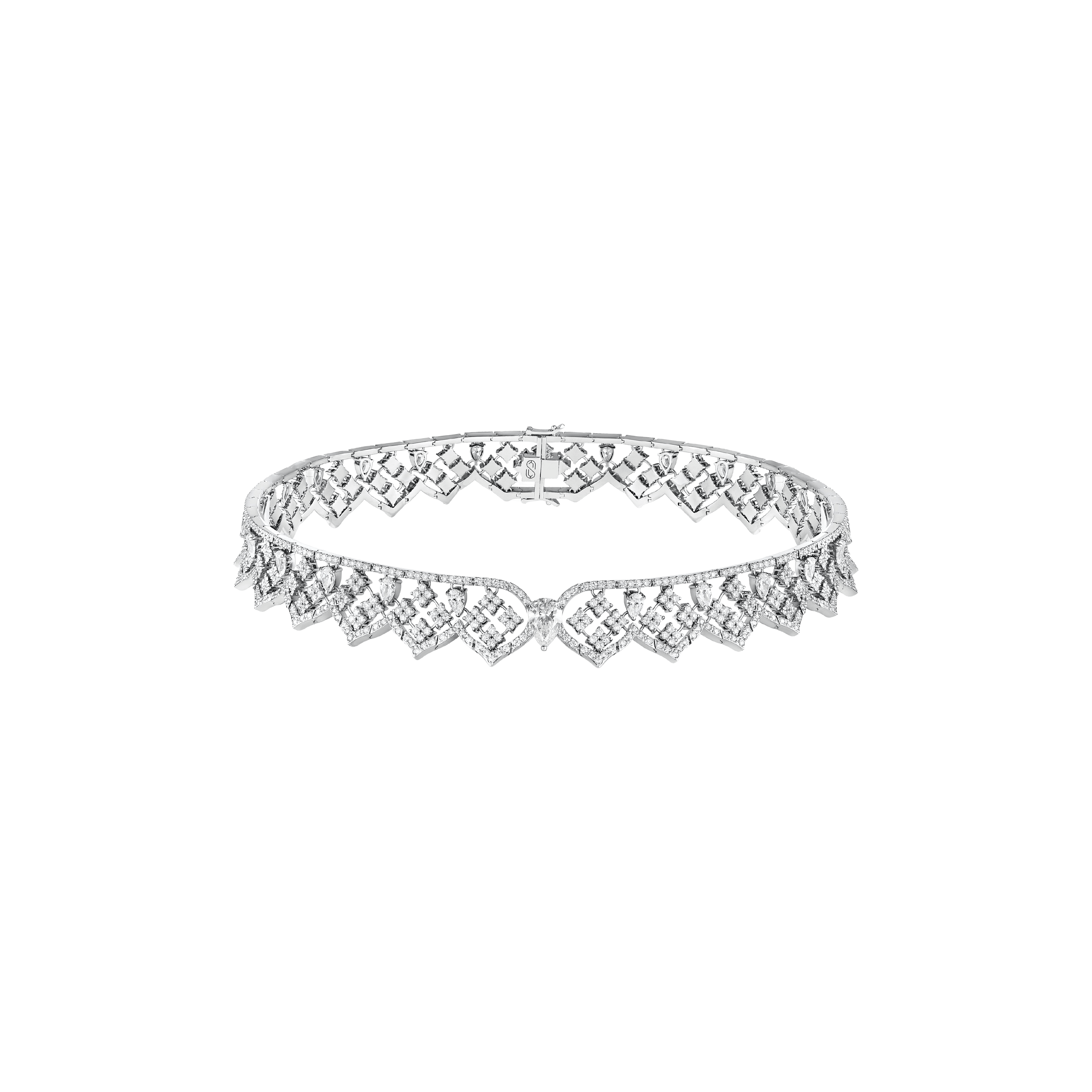 "MONISTO" DIAMOND CHOCKER / 16.164 CTW
18K White Gold