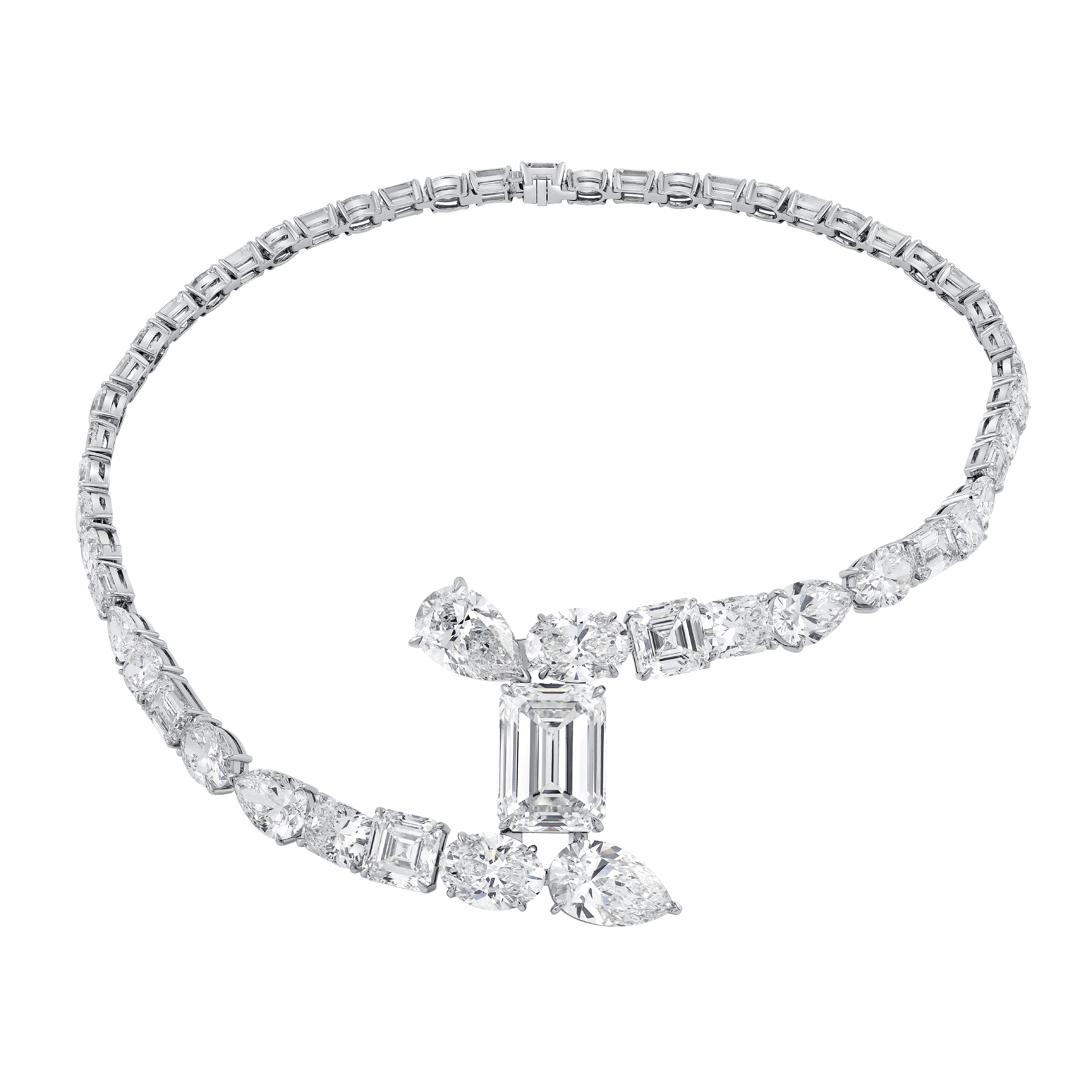 "SUZANNE" DIAMOND NECKLACE / 96.062 CTW
18K White Gold