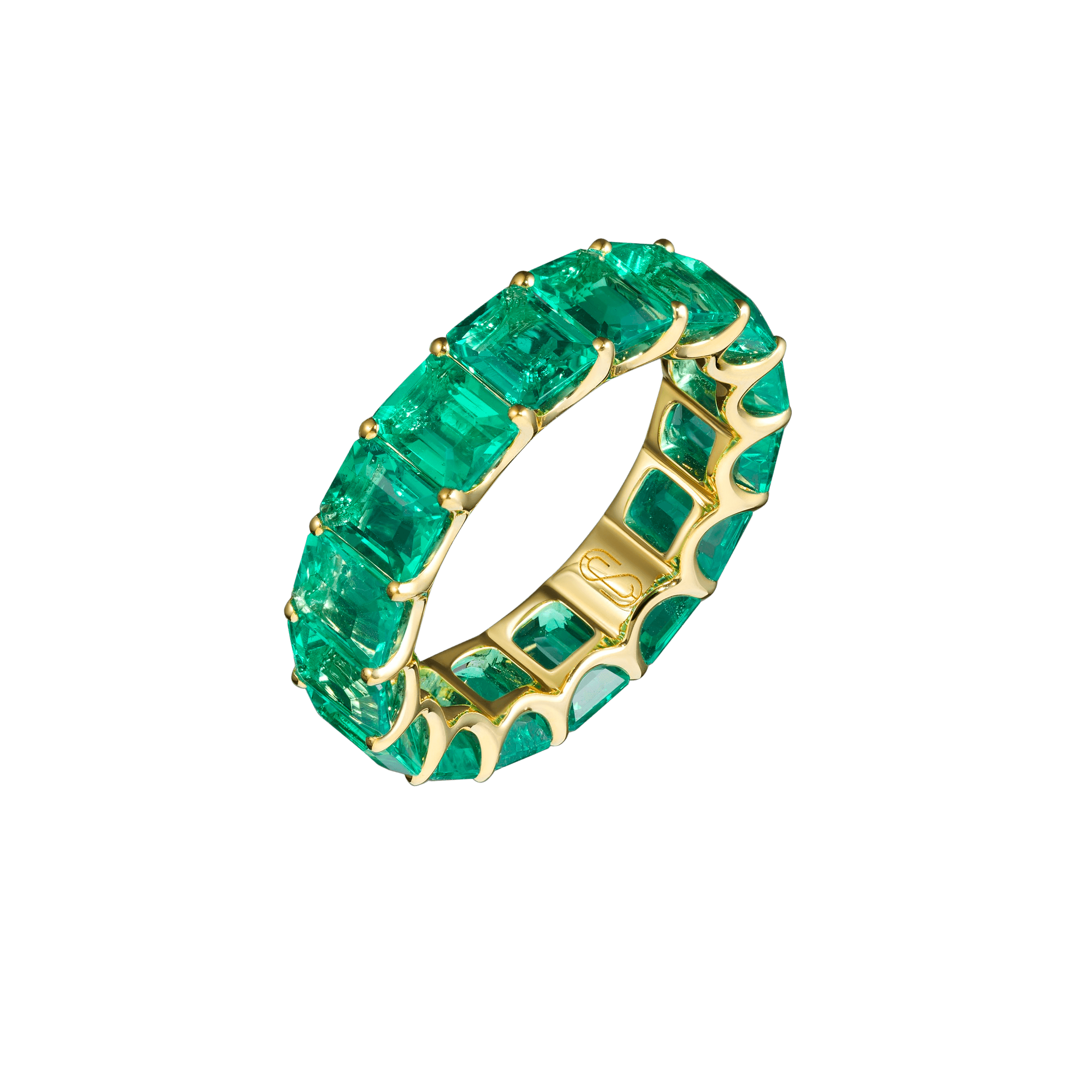 EMERALD ETERNITY BAND 17
6.492 CTW 18k Yellow Gold