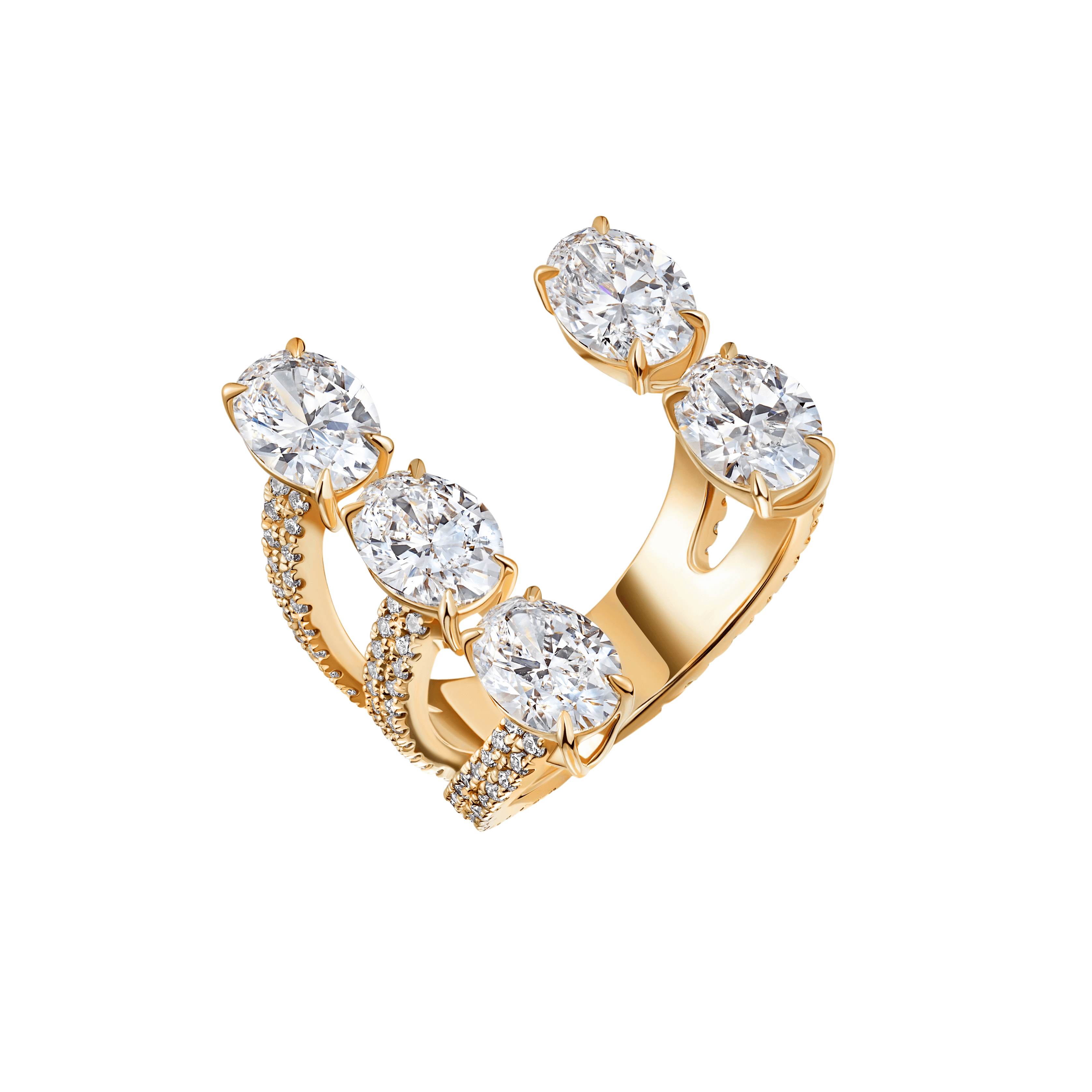 "THE ORBITS OF LIFE" DIAMOND HUG RING / 2.868 CTW
18K Yellow Gold