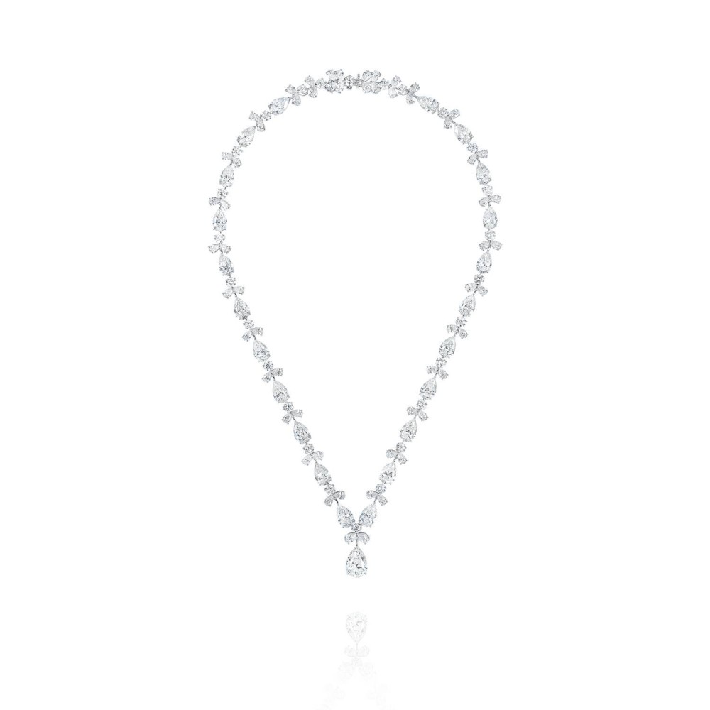 Necklace, 18-carat white gold with diamonds