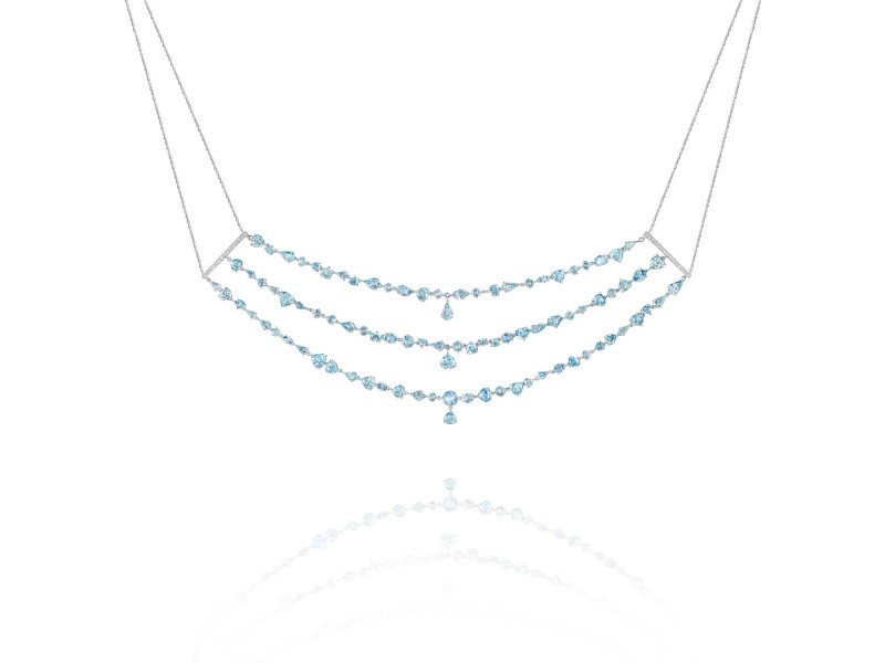 Necklace, 18-carat white gold with diamonds