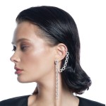 Cuff earring, 18-carat white gold with diamonds