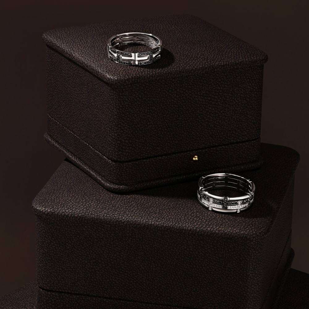 Ring 18-carat White gold with diamonds