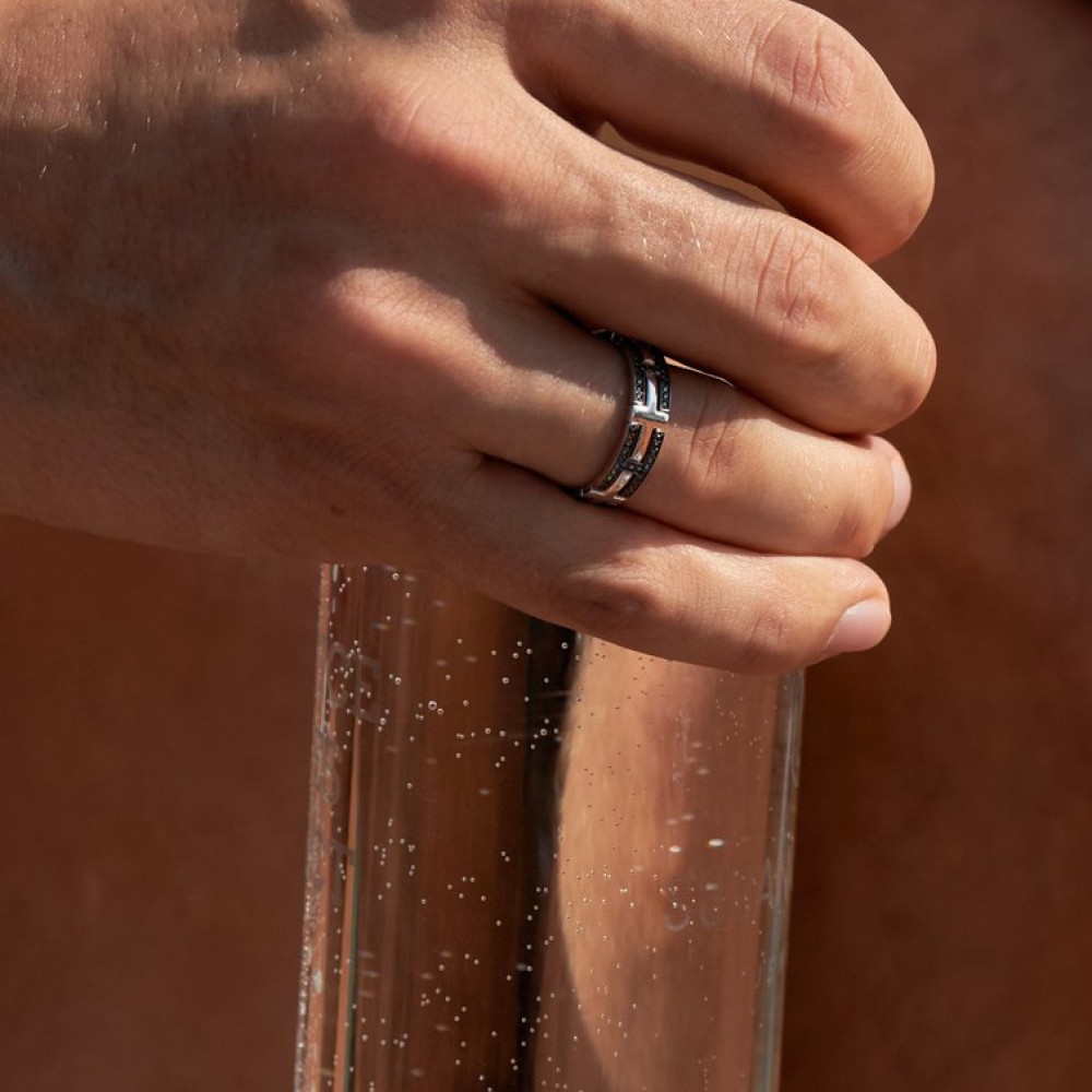 Ring 18-carat White gold with diamonds