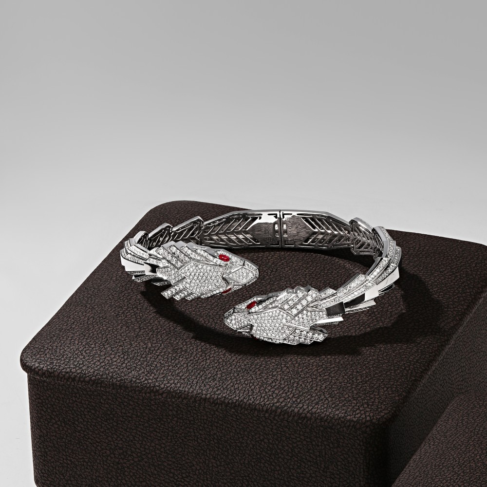 Bracelete, 18-carat white gold with diamonds