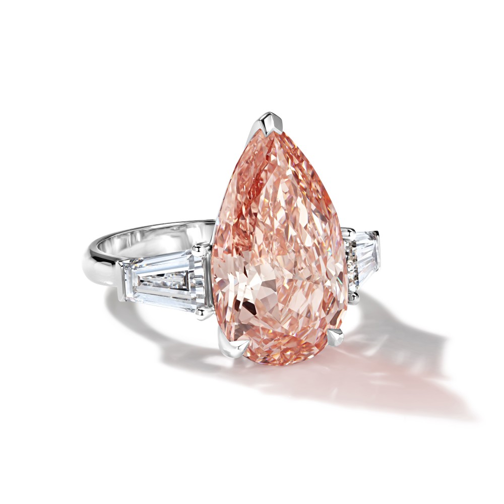 Ring, 18-carat white gold with diamonds
