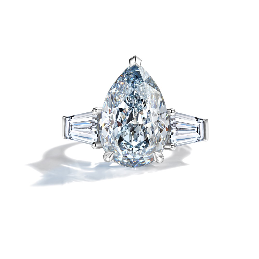 Ring, 18-carat white gold with diamonds