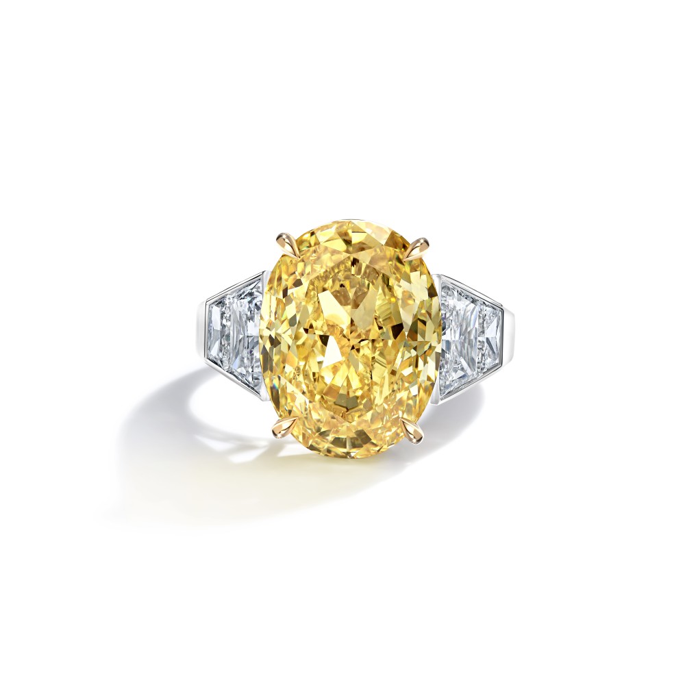 Ring, 18-carat white gold with diamonds