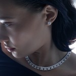 Necklace, 18-carat white gold with diamonds