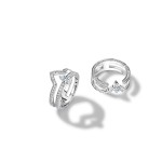 Ring, 18-carat white gold with diamonds