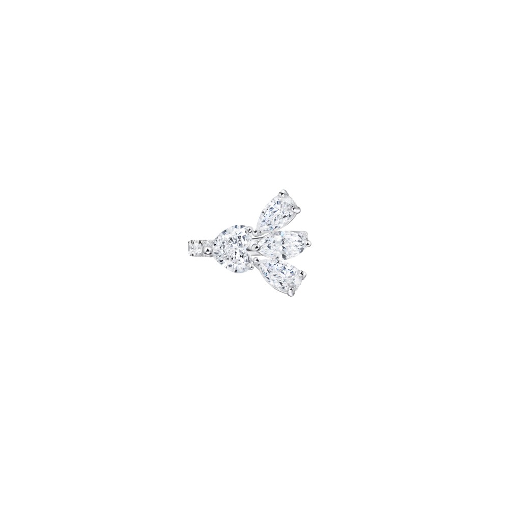 Earring Kaff, 18-carat white gold with diamonds