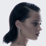 Earring, 18-carat white gold with diamonds