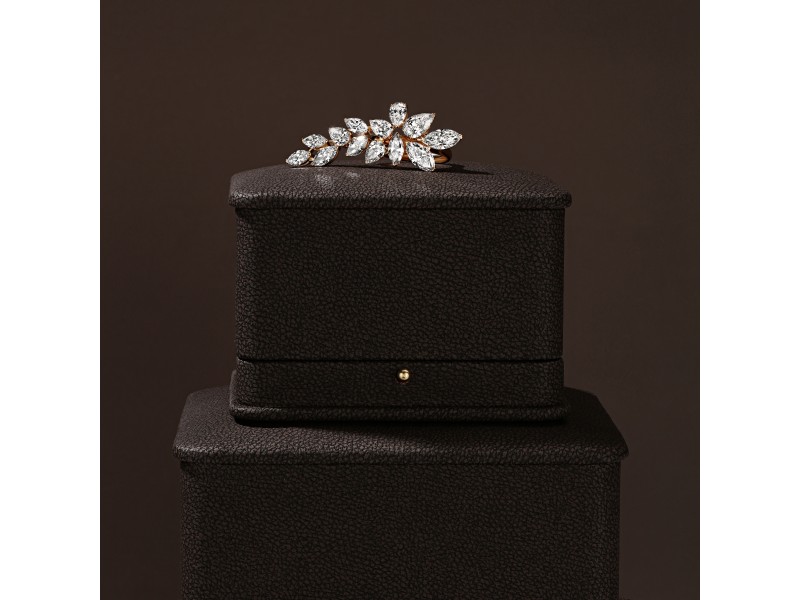 Ring, 18-carat yellow gold with diamonds
