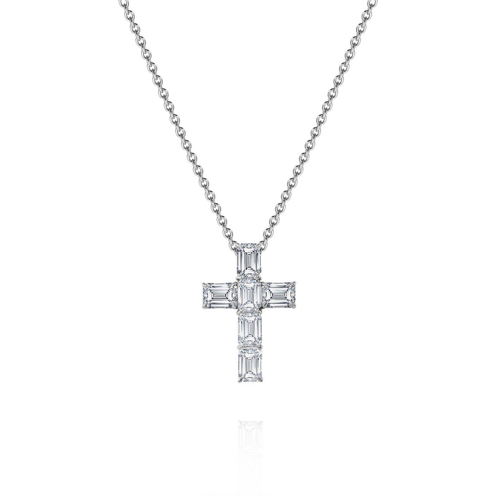 Necklace, 18-carat white gold with diamonds