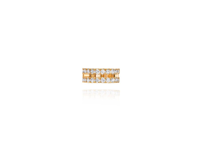 Earring Kaff, 18-carat yellow gold with diamonds