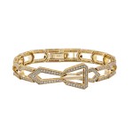 Bracelet, 18-carat yellow gold with diamonds