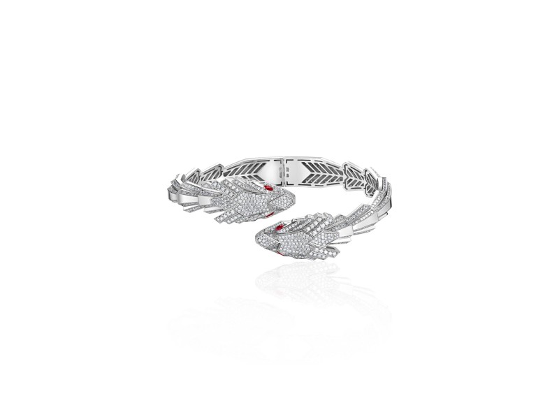 Bracelete, 18-carat white gold with diamonds