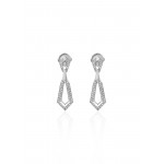 Earrings, 18-carat white gold with diamonds