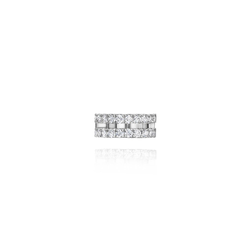 Earring Kaff, 18-carat white gold with diamonds