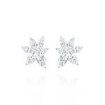 Earring, 18-carat white gold with diamonds