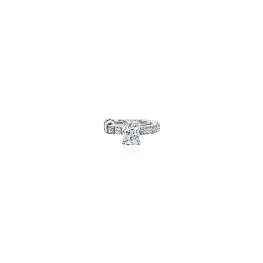 Earring Kaff, 18-carat white gold with diamonds