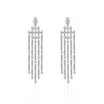 Earring, 18-carat white gold with diamonds