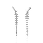 Earring, 18-carat white gold with diamonds