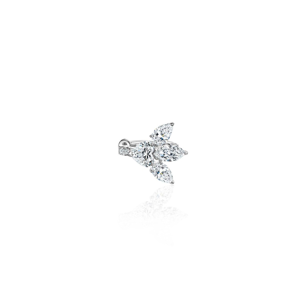 Earring Kaff, 18-carat white gold with diamonds